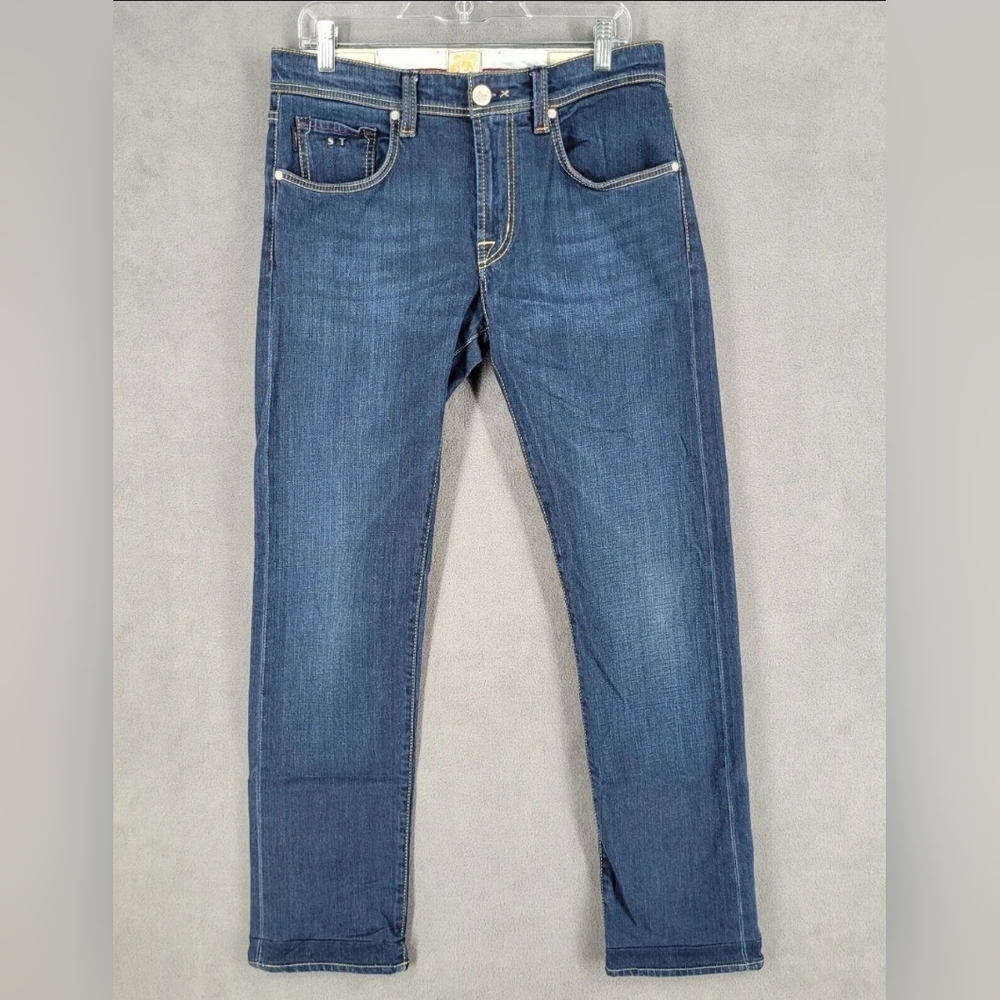 ❌️Sold❌️Sartoria Trammarosa Italian Men Straight Leg Blue Jeans Size 32